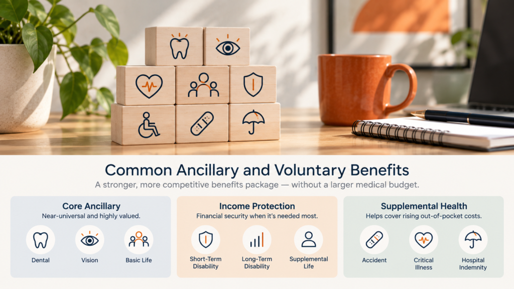 Ancillary And Voluntary Benefits: What To Offer And What They Cost 1 ancillary benefits categories and employer offer rates